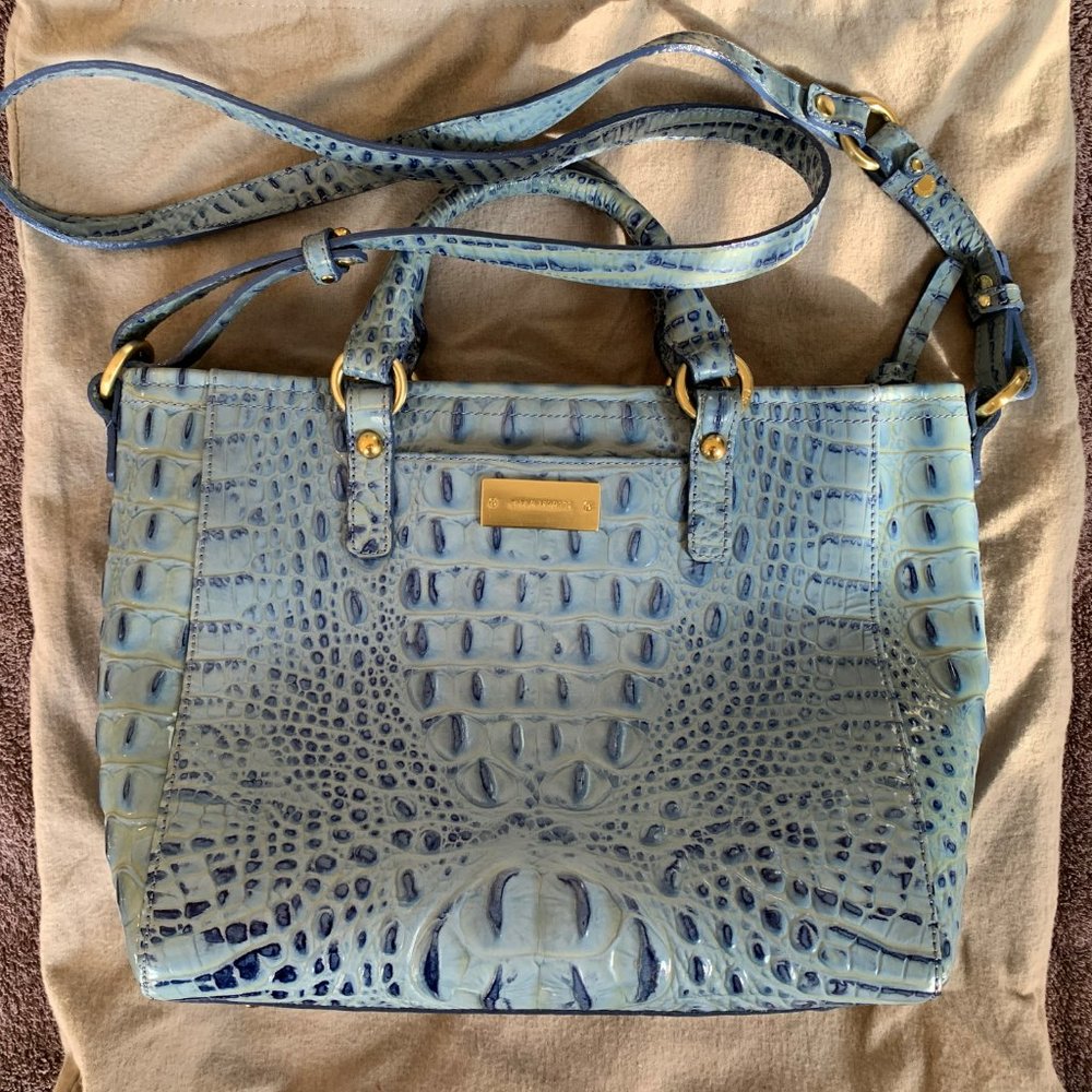 Brahmin Mini Arno “Shades of Blue” Satchel bag – perfect for Spring
